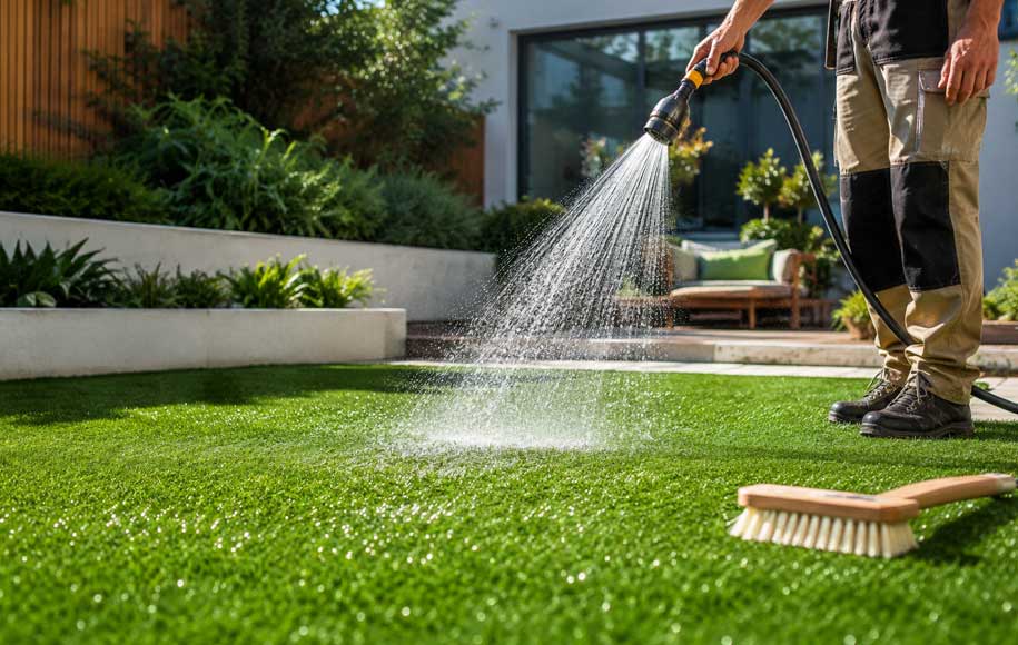روش صحیح شستشوی عمیق چمن مصنوعی